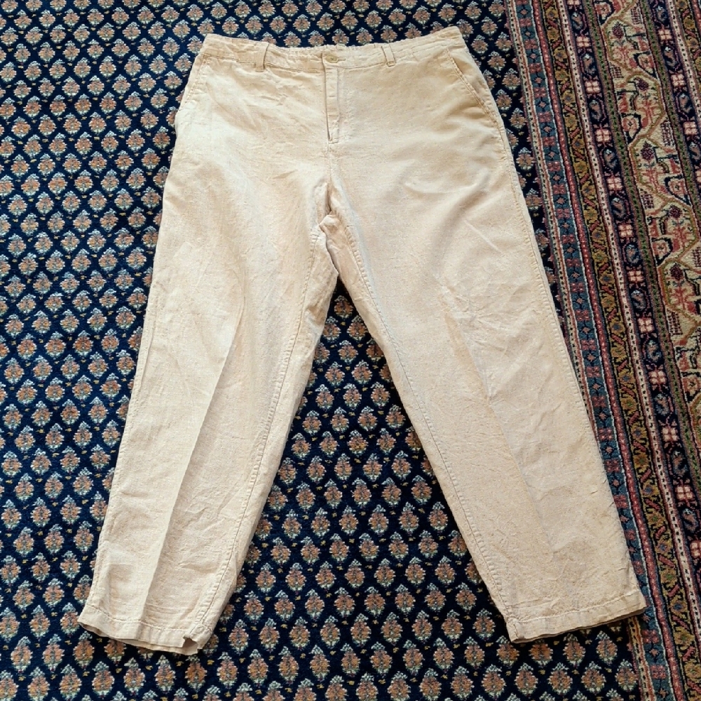 Uniqlo Linen Cotton Tapered Pants